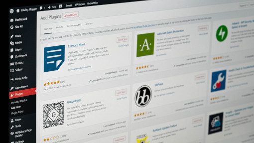 WordPress add new plugins page