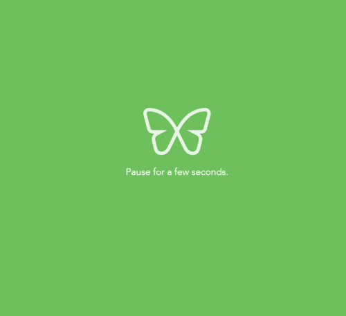 Pause Chrome extension green screen reminding you to pause