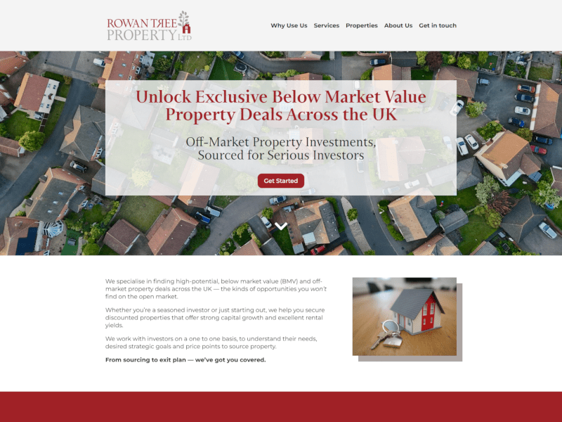 Screenshot of Rowan Tree Property Ltd website